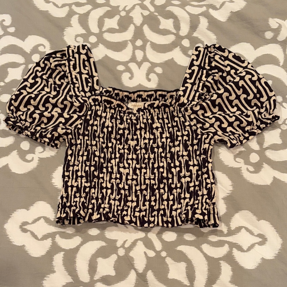 Black and Cream Women's Blouse I accept offers